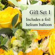 Florists Choice Basket &amp; Balloon Gift Set