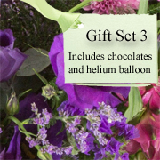 Florist Choice Bouquet, Balloon &amp; Chocolates Gift Set