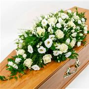 Rose and Lisianthus Coffin Spray